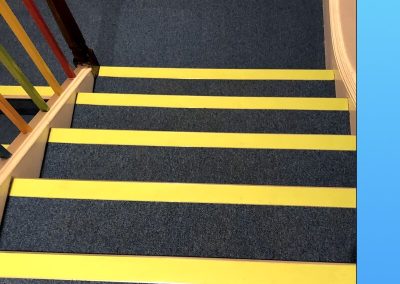 Stair nosings Carpet and stair nosings for commercial buildings